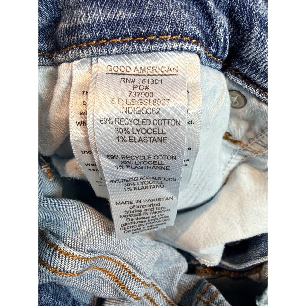 Good American Good Skate Wide Leg Jeans Medium Wash Size 16/33 - Picture 6 of 9